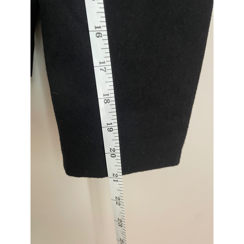 Alpine Swiss Men L Black Wool Blend Jacket‎ Full Zip Collared Coat Classic Clean - Picture 11 of 12